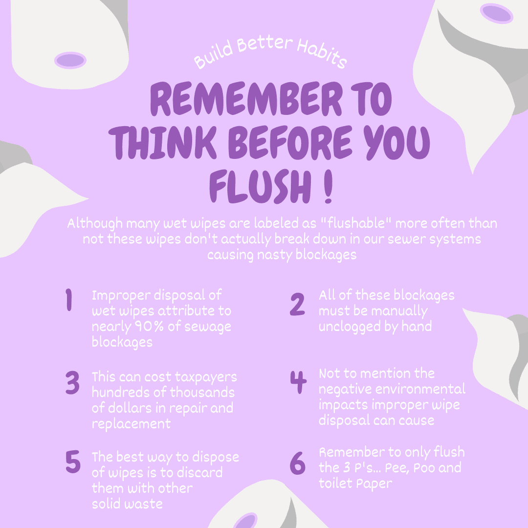 Think before you flush flyer