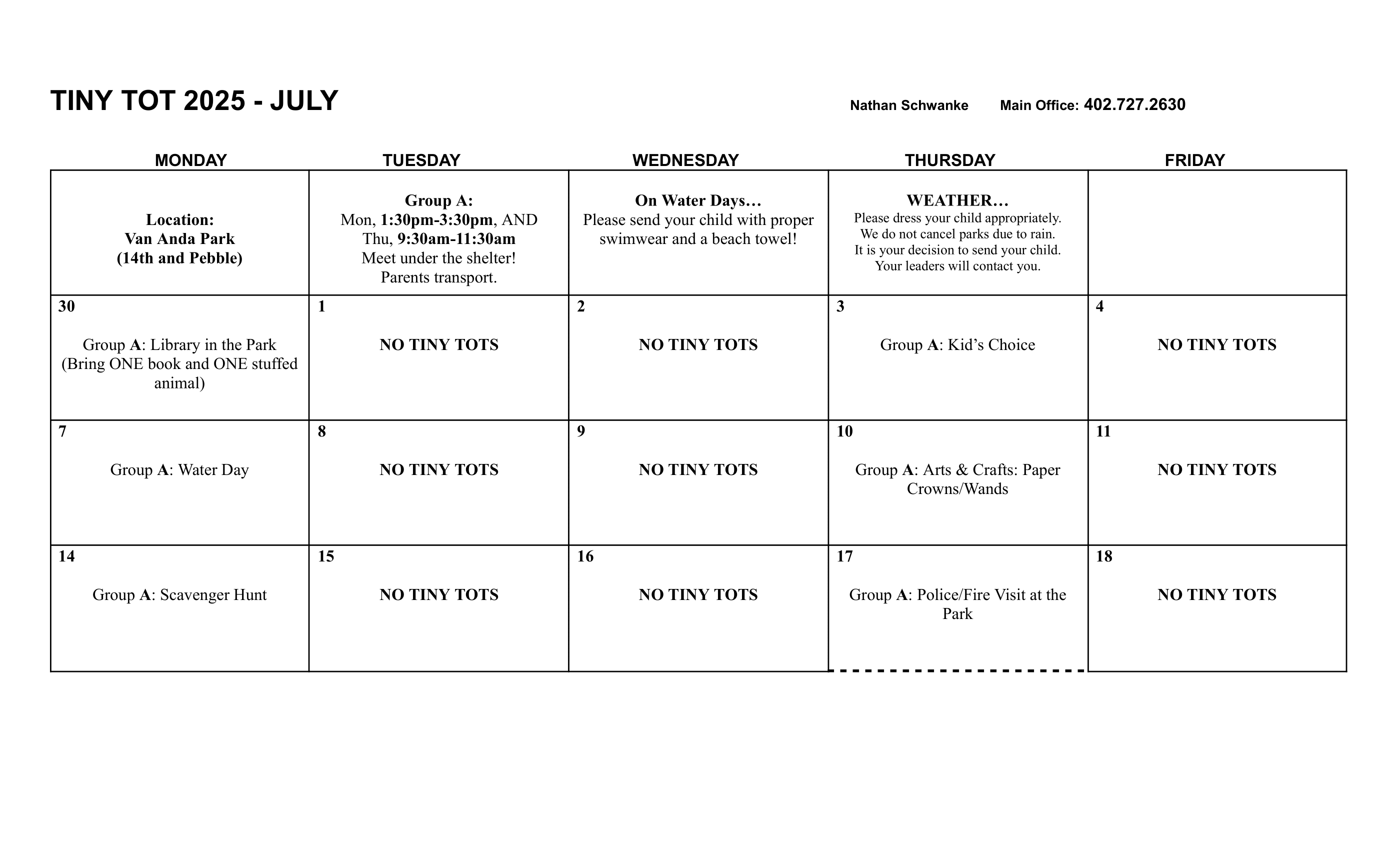 2025 Tiny Tots Schedule-2