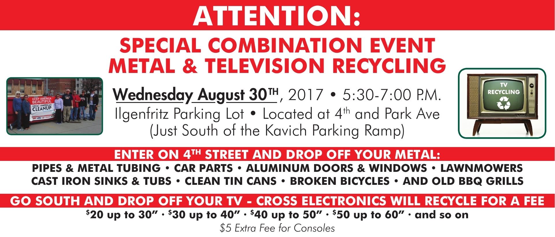 170817 KFB Metal and TV Recycling Event