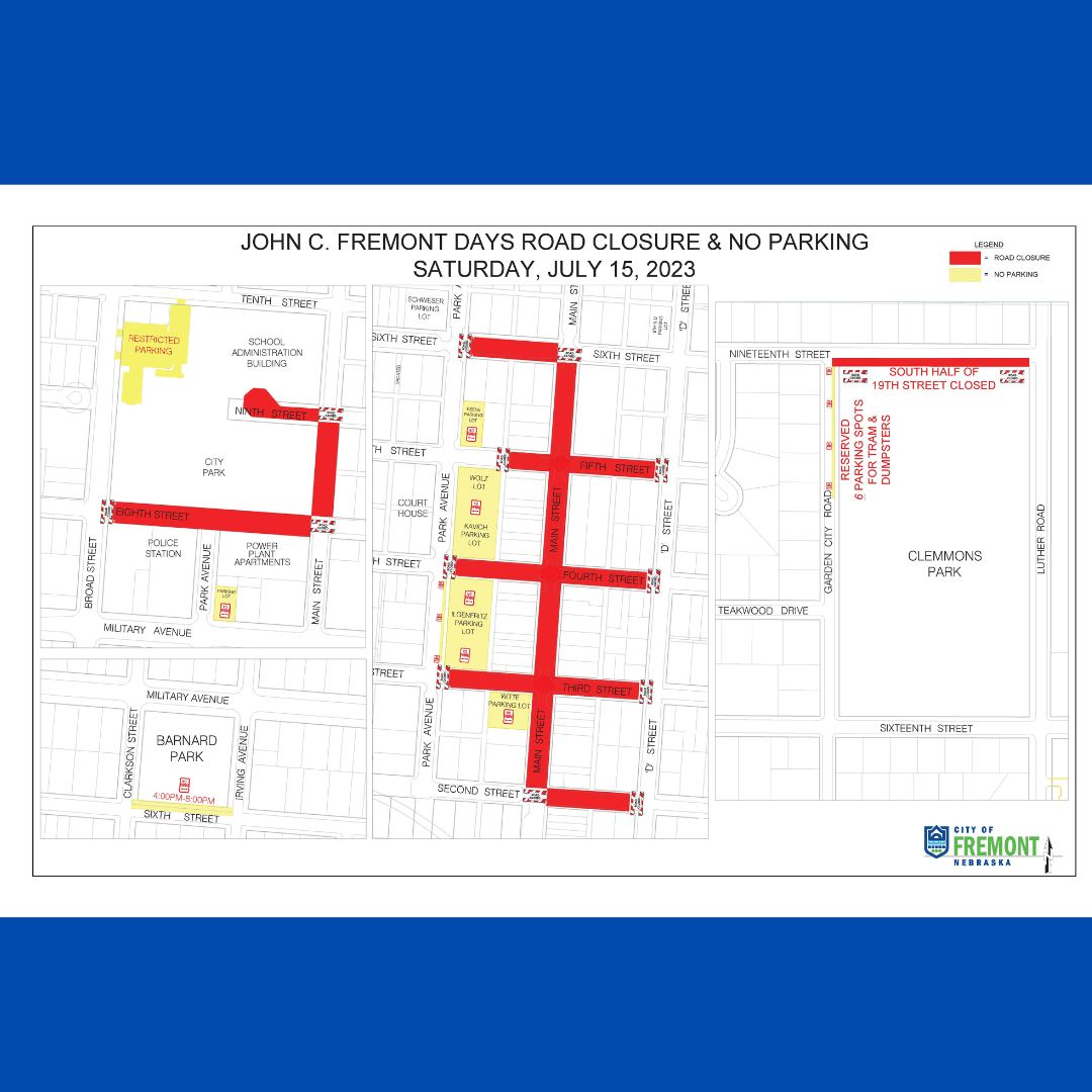 JCF Days Street Closures Sat